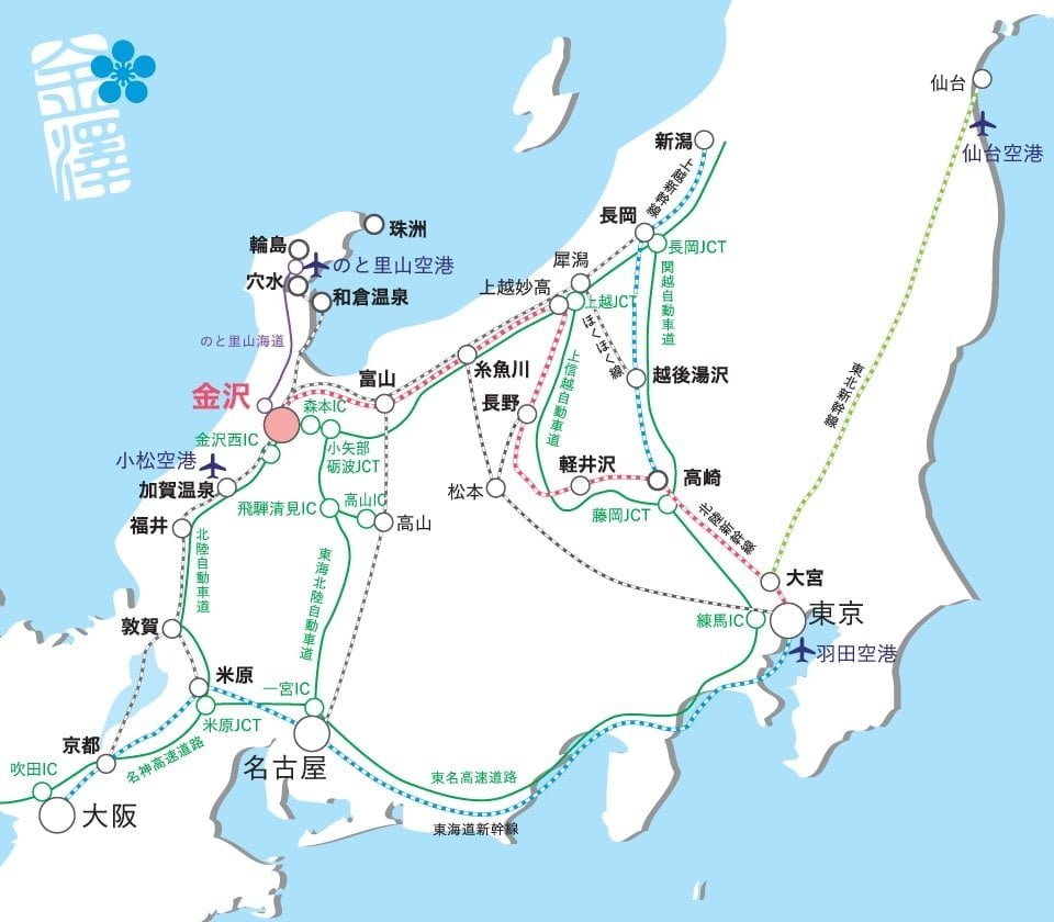 金澤旅遊景點2023 map